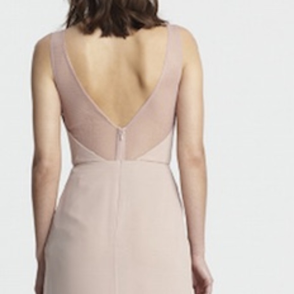 MONIQUE LHUILLIER 450381 Deep V Bridesmaid Dress - Picture 3 of 3